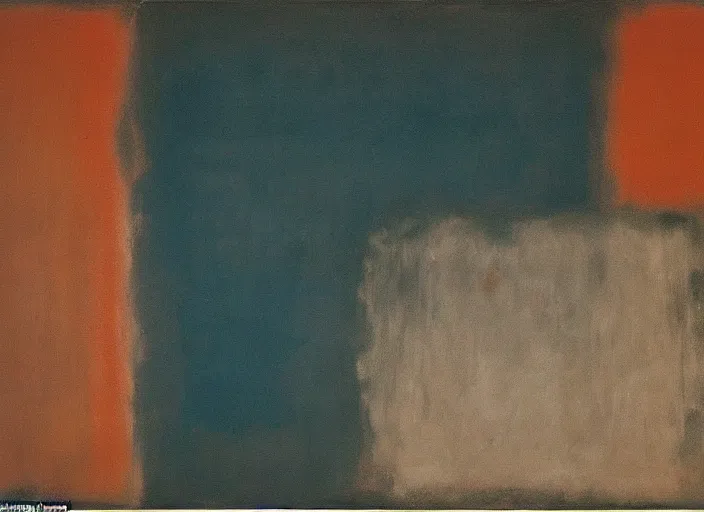 Image similar to a dusty basement room containing a number of newly discovered trove of works by rothko in a surprisingly bright and representative style as yet unknown to critics and the public, evidence photography