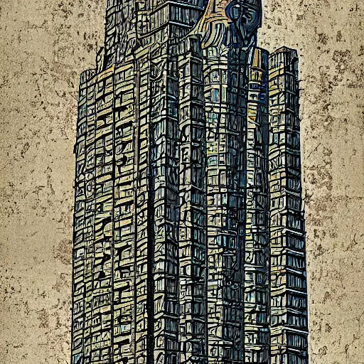Prompt: ancient egyptian skyscraper, digital art