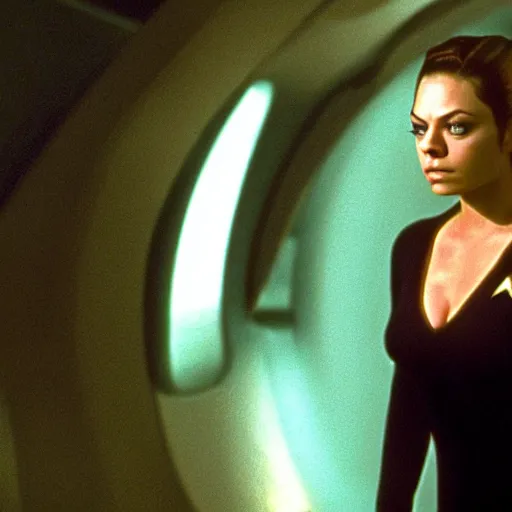 Image similar to A still of Mila Kunis as Seven of Nine in Star Trek: Voyager (1995)