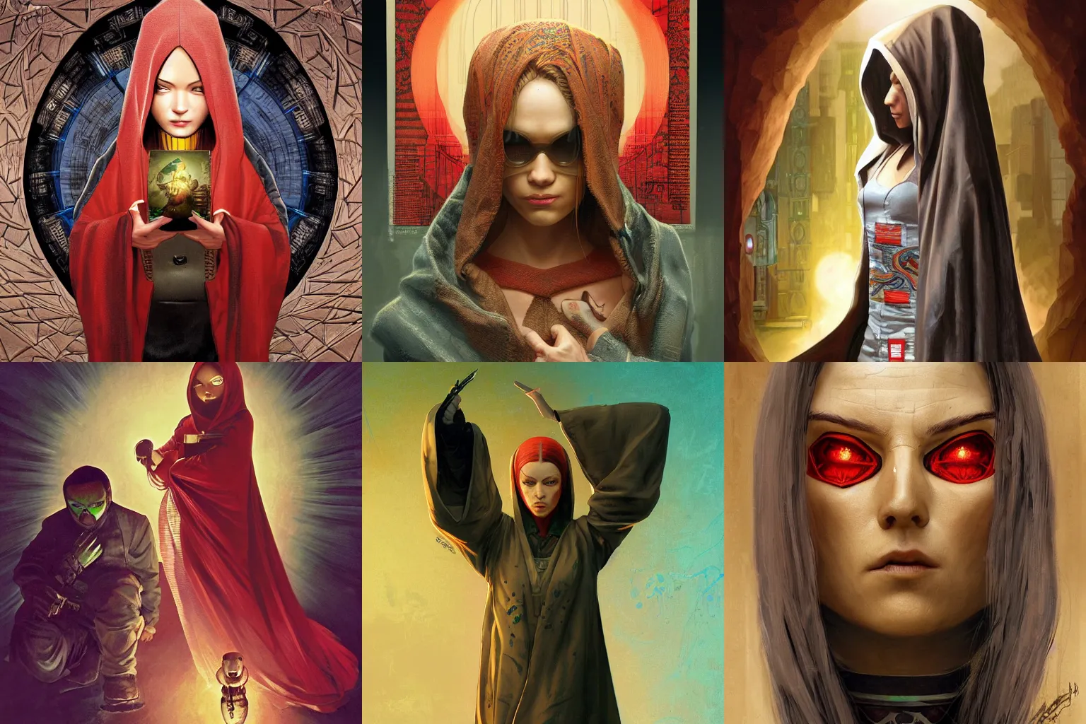 Prompt: matryoshka the Matrix movie character, highly detailed, digital fantasy character, painted portrait, artstation, concept art, hard focus, illustrations, works by Artgerm and Greg Rutkowski, Alphonse Mucha and Craig Mullins, James Jean, Andrey Ryabovichev, Mark Simonetti and Peter Morbacher, 16k,