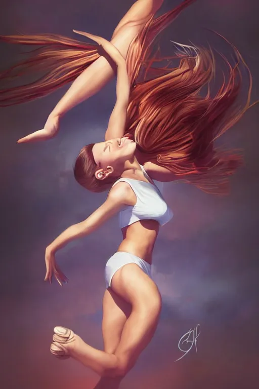 Image similar to dancer in the wind by artgerm, retrofuturism, reimagined by industrial light and magic