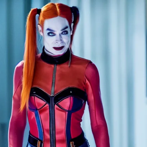 Image similar to A still of Julianne Nicholson as Harley Quinn