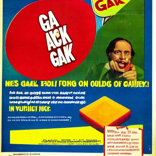 Image similar to advertisement for GAK, GAK advert