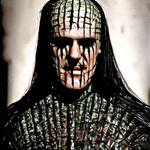 Image similar to pinhead from hellraiser played by peter steele