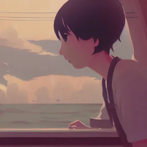 Image similar to water, water, everywhere, nor any drop to drink, detailed, cory loftis, james gilleard, atey ghailan, makoto shinkai, goro fujita, studio ghibli, rim light, exquisite lighting, clear focus, very coherent, plain background