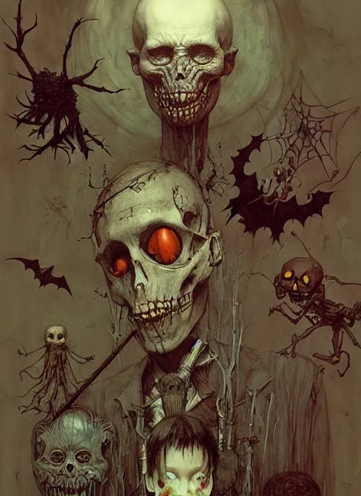 Image similar to king of halloween by chiara bautista and beksinski and norman rockwell and greg rutkowski weta studio, and lucasfilm