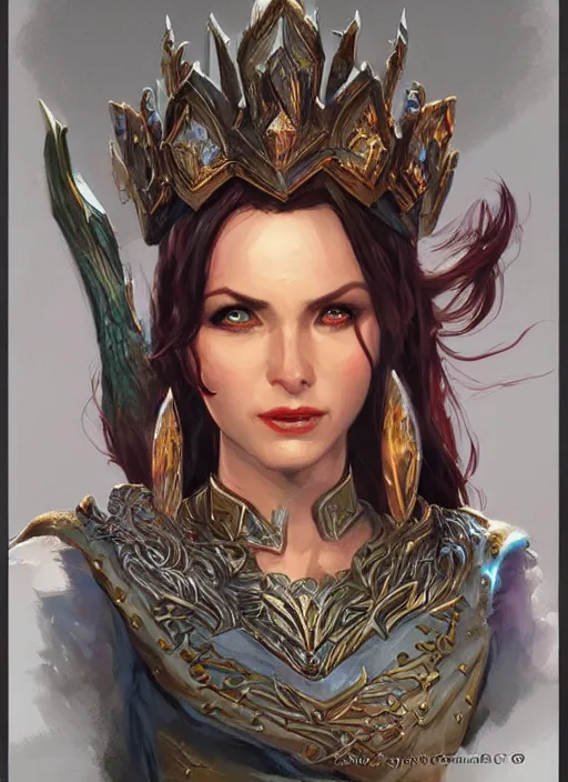 Prompt: good beautiful queen, ultra detailed fantasy, dndbeyond, bright, colourful, realistic, dnd character portrait, full body, pathfinder, pinterest, art by ralph horsley, dnd, rpg, lotr game design fanart by concept art, behance hd, artstation, deviantart, hdr render in unreal engine 5