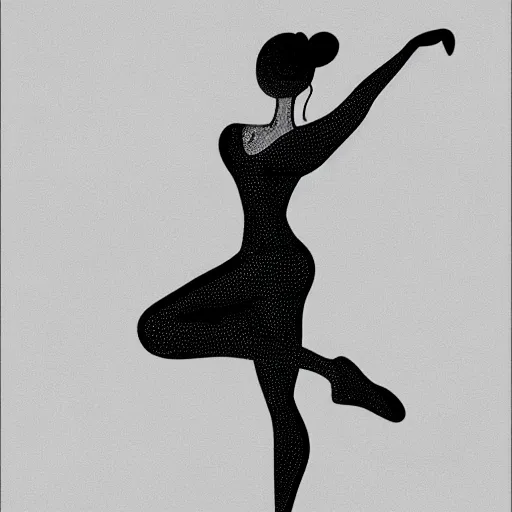 Image similar to a vector illustration of a beautiful woman dancing by Quentin de Warren, complex shading, highly detailed, adobe illustrator, digital art, trending on artstation