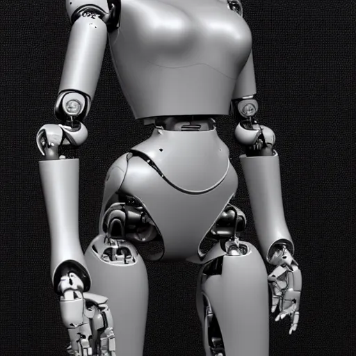 Image similar to female robot girl, 8 k, highly detailed