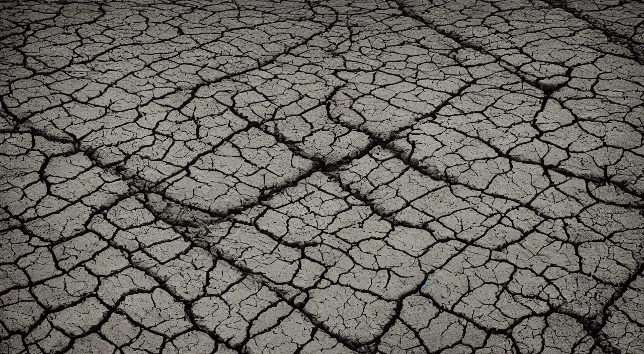 Prompt: Upside-down slow motion rain in a cloudless sky, sunny weather, above a dried-up river in a desolate land, hyper detailed photorealistic