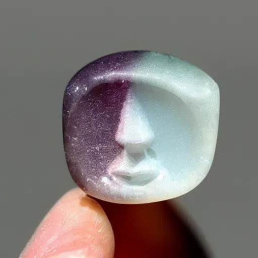 Prompt: gemstone that shaped like a face