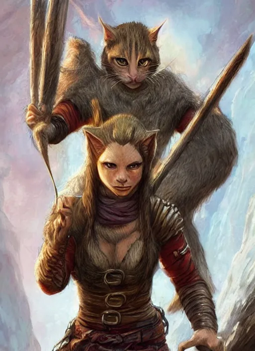 Image similar to khajit, ultra detailed fantasy, dndbeyond, bright, colourful, realistic, dnd character portrait, full body, pathfinder, pinterest, art by ralph horsley, dnd, rpg, lotr game design fanart by concept art, behance hd, artstation, deviantart, hdr render in unreal engine 5