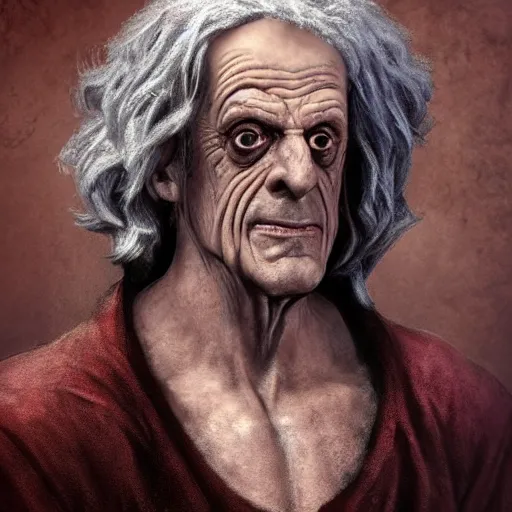 Prompt: Christopher Lloyd as belial, full_body!!, dungeons and dragons, highly_detailed!!, Highly_detailed_face!!! , artstation, concept art, sharp focus, illustration, art by Leonardo da Vinci and Michelangelo and Botticelli