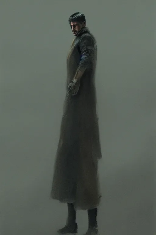 Image similar to concept art of a person from the film bladerunner 2 0 4 9