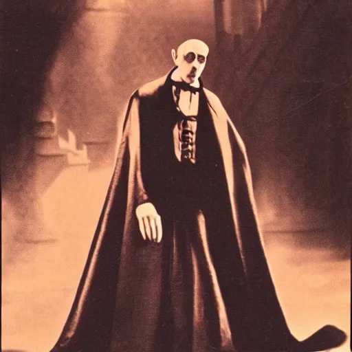 Image similar to dracula in the 1 9 2 2 nosferatu movie