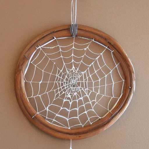 Image similar to spider dream catcher web