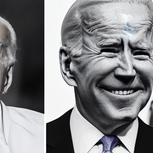 Image similar to A photo of joe biden teams up with a teenage joe biden, perfect faces, 50 mm, award winning photography