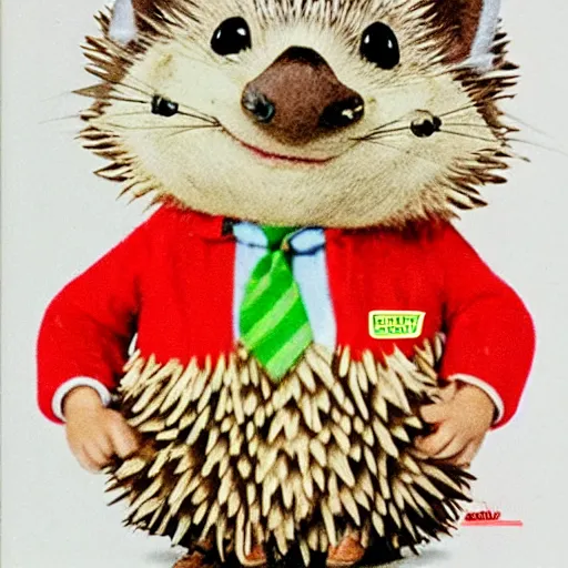 Image similar to a hedgehog character from a richard scarry book