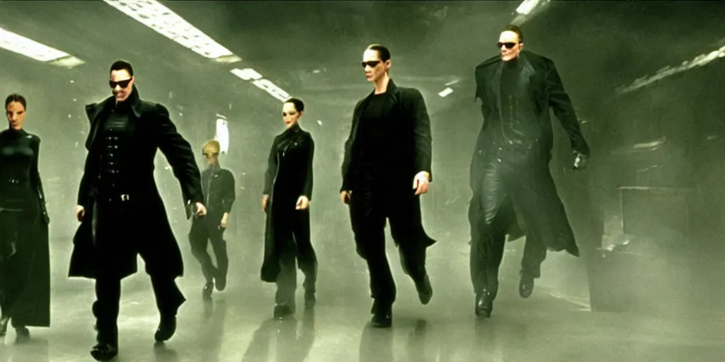 Prompt: a cinematic still from the matrix movie