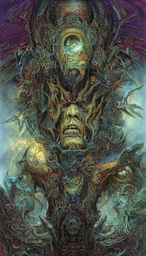 Image similar to psytrance artwork, by john howe