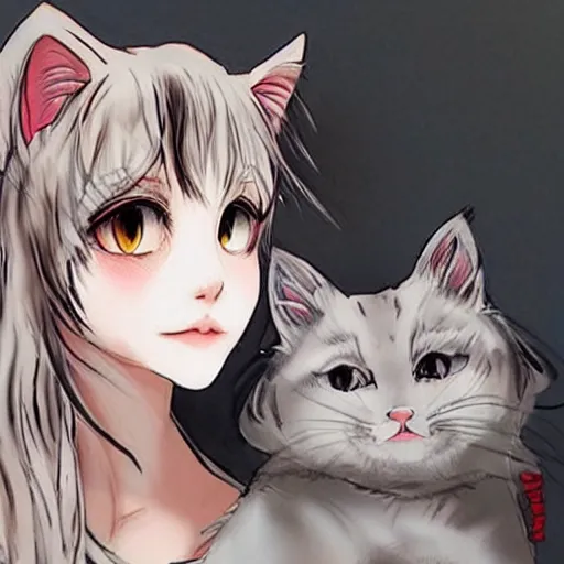 Image similar to Nekomimi 🐱👂🎨🖌️