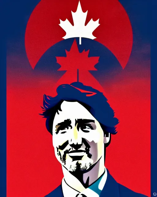 Image similar to justin trudeau in the style of cuban communist propaganda poster art in the year 1 9 8 7 ultra realistic, concept art, intricate details, highly detailed, photorealistic, octane render, 8 k, unreal engine. art by artgerm and magali villeneuve