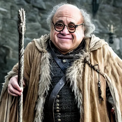 Image similar to danny devito as hermione granger in game of thrones