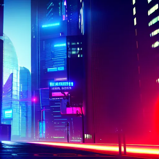 Image similar to cyberpunk city, octane render, volumetric light, realistic, hdr, cinematic