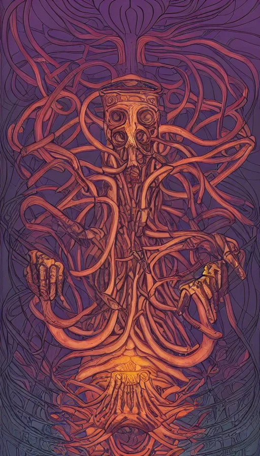 Image similar to The mindflayer, italian futurism, da vinci, Dan Mumford, Josan Gonzalez