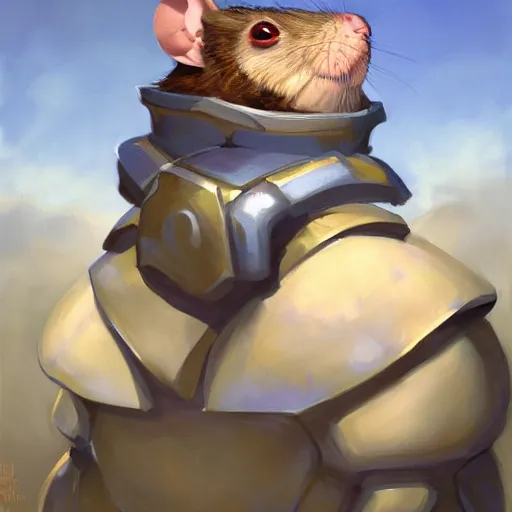 Image similar to greg manchess portrait painting of partially armored doormouse from alice in wonderland as overwatch character, medium shot, asymmetrical, profile picture, organic painting, sunny day, matte painting, bold shapes, hard edges, street art, trending on artstation, by huang guangjian, gil elvgren, ruan jia, randy vargas, greg rutkowski