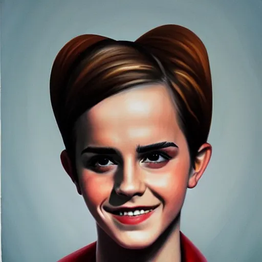 Prompt: emma watson as count chocula, photorealistic, portrait, oil painting