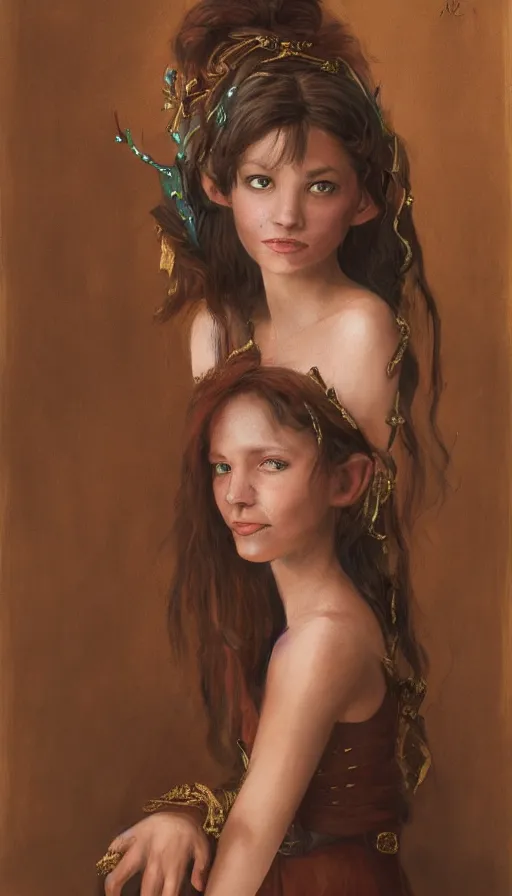 Prompt: a stunning portrait of a elfin princess
