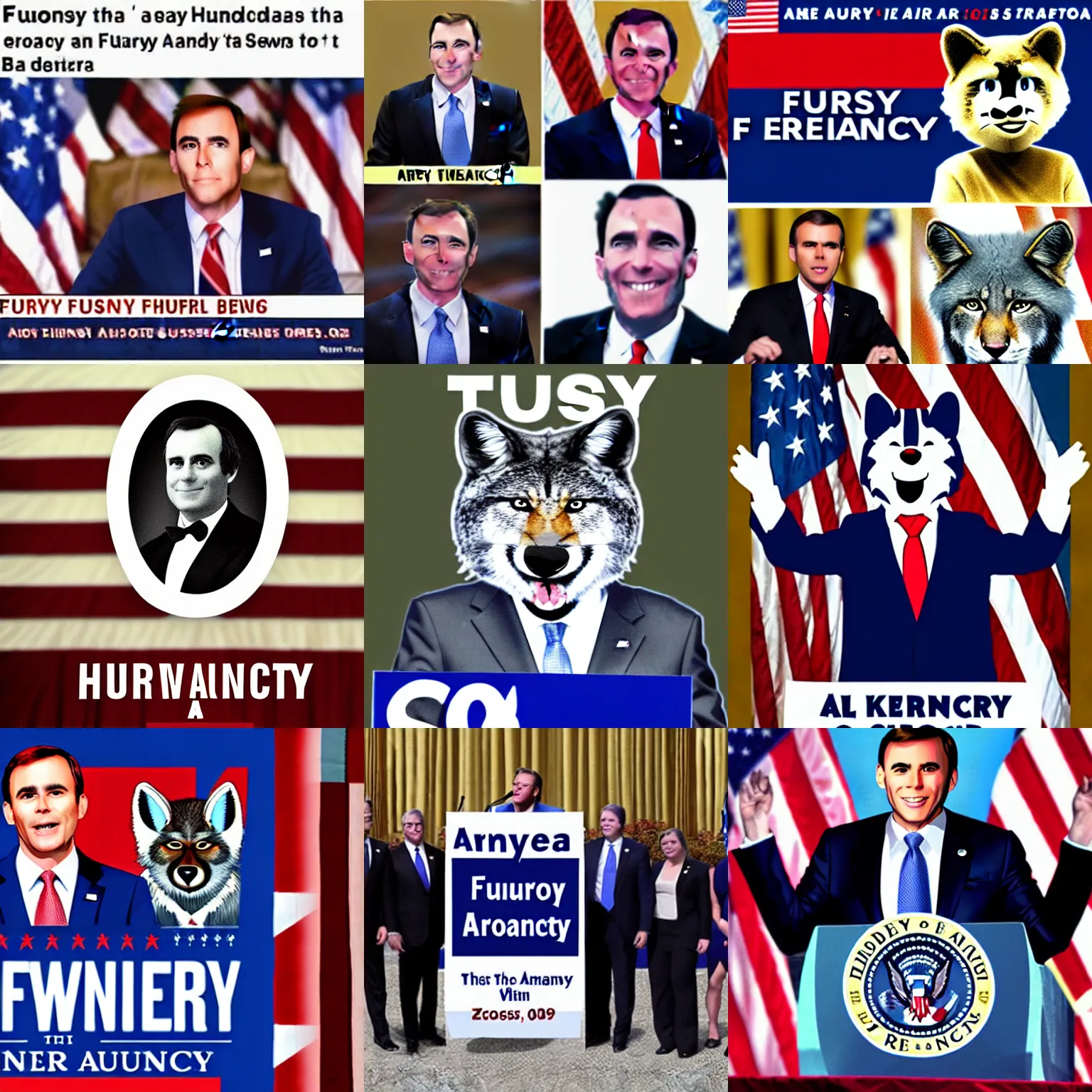 Image similar to a furry presidency