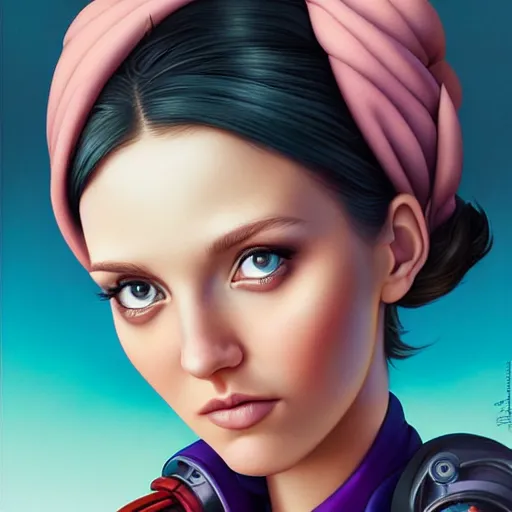 Image similar to sarah down finder portrait, Pixar style, by Tristan Eaton Stanley Artgerm and Tom Bagshaw.