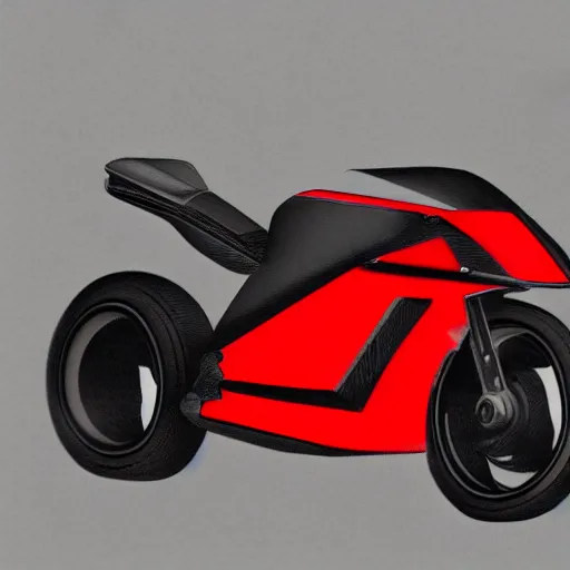 Image similar to drawing of next Gen prototype concept innovative award winning red motorcycle, Japanese engineering, blade runner style, 3d, photorealism