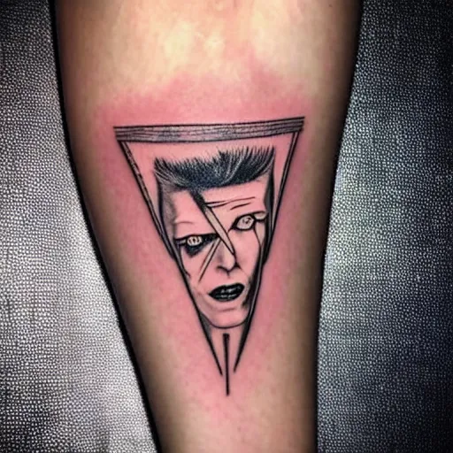 Image similar to david bowie minimalist tattoo designs