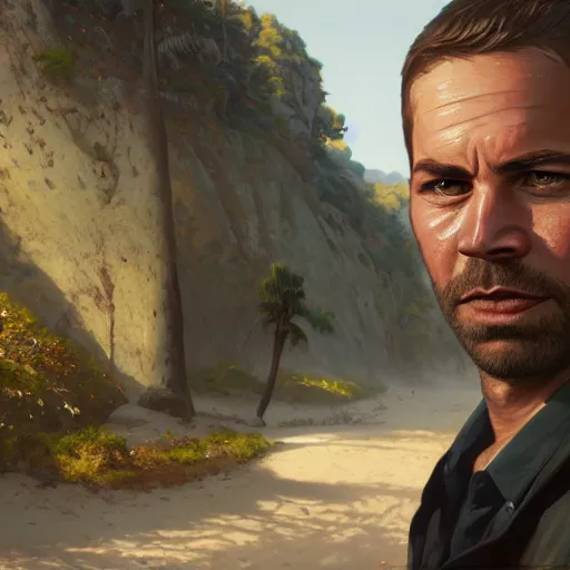 Prompt: highly detailed portrait, paul walker, in gta v, stephen bliss, unreal engine, fantasy art by greg rutkowski, loish, rhads, ferdinand knab, makoto shinkai and lois van baarle, ilya kuvshinov, rossdraws, tom bagshaw, global illumination, radiant light, detailed and intricate environment