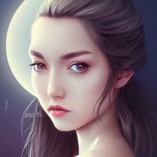 Image similar to a giddy gorgeous female, photo, professionally retouched, soft lighting, wearing sundress, illuminated by moonlight, realistic, smooth face, goddess, luscious lips, perfect eyes, wide angle, sharp focus on eyes, 8 k high definition, insanely detailed, intricate, elegant, art by artgerm and wlop