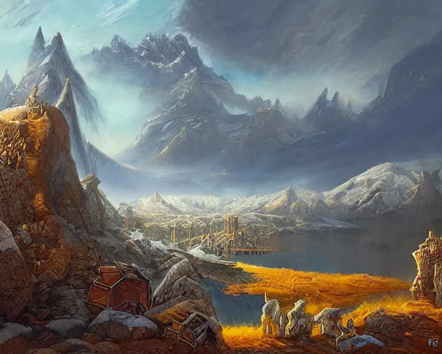 Image similar to hyperborea by vsevolod ivanov, landscape