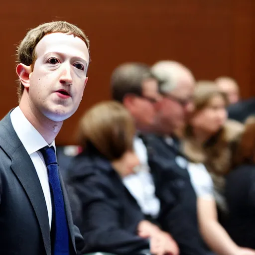Prompt: mark Zuckerberg found guilty by jury of penguins