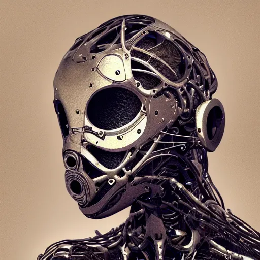 Image similar to biomechanical gina gerson, chimeric organism, pale skin, organic steel, full frontal, portrait, highly detailed, transhumanist, symmetrical, mechanical, anatomical, body horror, mendelbrot fractal, ray tracing, doduodecagon, hyperdetailed, hyperrealistic, trending on artstation, oppai cyberpunk, octane render, hdr, uhd 4k