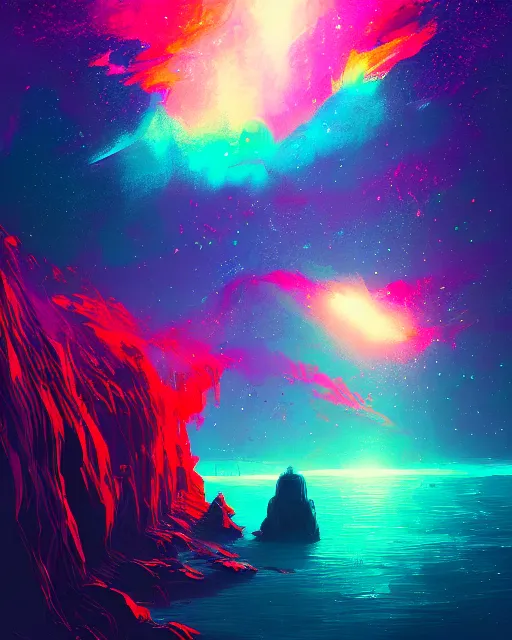 Prompt: Galaxy, fine details, perfect, 8k high detail, masterpiece, trending on ArtStation, by Alena Aenami, Petros Afshar, Liam Wong