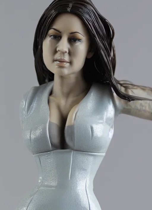 Image similar to 80mm, resin detailed model figure of a female wearing a office dress