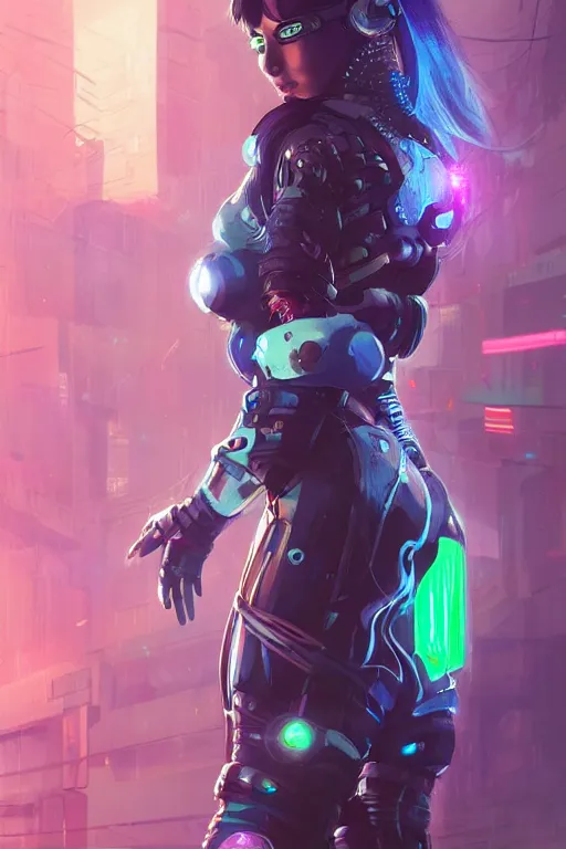 Image similar to futuristic Cyber Ninja Girl, in future cyberpunk, roaming the streets of calcutta , sci-fi, fantasy, intricate, very very beautiful, elegant, neon light, highly detailed, digital painting, artstation, concept art, smooth, sharp focus, illustration, art by alphonse mucha and tian zi and WLOP