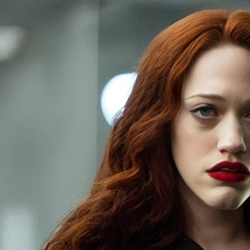 Image similar to a still of kat dennings as black widow in iron man 2 ( 2 0 1 0 )