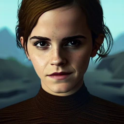 Image similar to emma watson in minecraft volume shadows, 8 k, octane perfectly detailed rendering, extremely hyper detailed, intricate, epic composition, unusual lighting, masterpiece, trending artstation, very highly detailed, stunning, hdr, smooth, sharp focus, high resolution, award winning photo, dslr, 5 0 mm