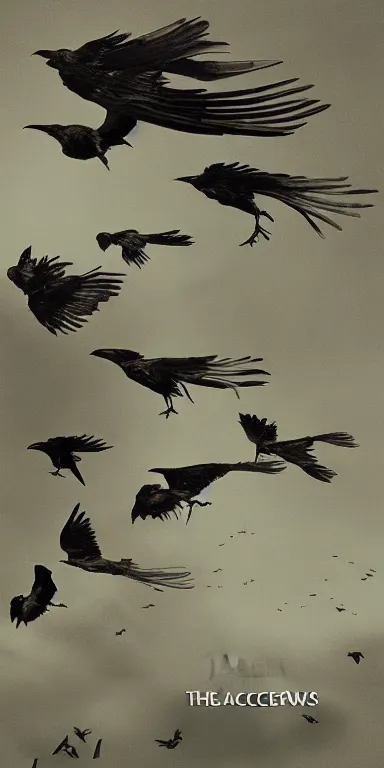 Image similar to the ascent of the crows, album cover, fever!!!, album art, serene, muted tones, hd