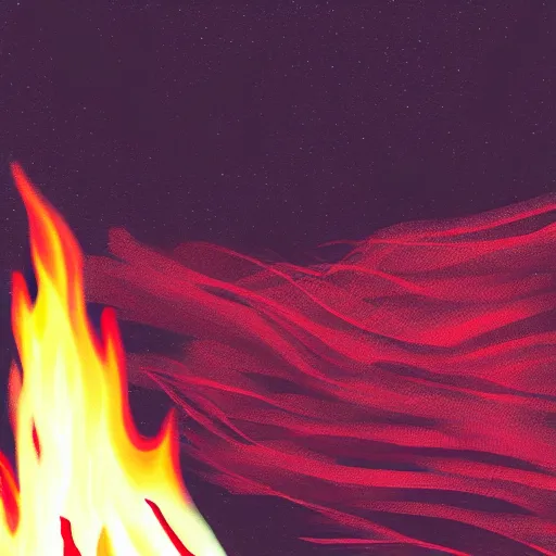 Image similar to close up of a campfire in the night, digital art