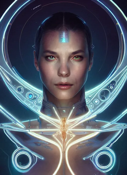 Image similar to symmetry!! water, portrait of three legged alien hybrid, tech wear, scifi, glowing lights!! intricate elegant, highly detailed, digital painting, artstation, concept art, smooth, sharp focus, illustration, art by artgerm and greg rutkowski and alphonse mucha water