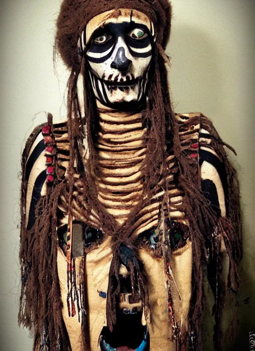 Image similar to creepy mummy shaman by mothmeister